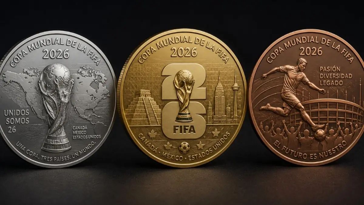La nueva colección de Banxico por el Mundial 2026 incluye monedas de oro, plata y bimetálicas.webp